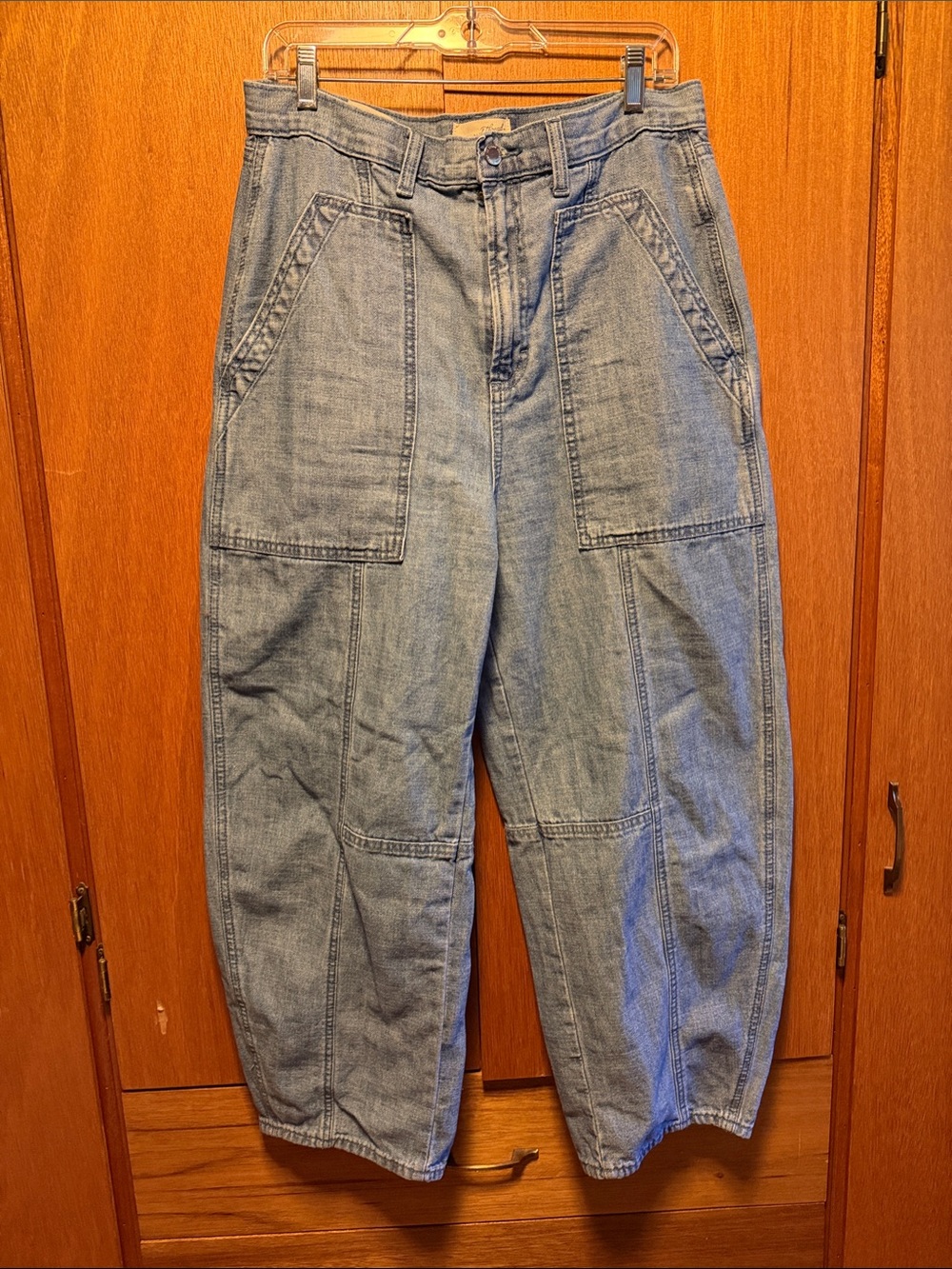 Light Blue Women’s Barrel Denim Pants